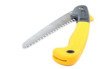 Folding saw isolated on a white background.