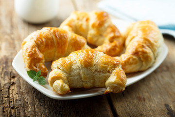 Freshly made croissants