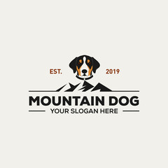Mountain dog logo desig -inspiration
