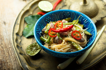 Hot chili noodles with beef
