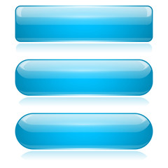 Obraz premium Blue 3d glass buttons