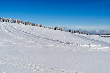 Winterlandschaft im Erzgebirge rund um Oberwiesenthal und den Fichtelberg