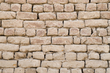 Ancient adobe wall closeup, Egypt