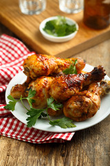 Roasted chicken drumsticks