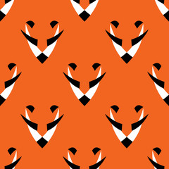 Fototapeta na wymiar Fox seamless pattern