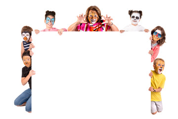 Kids with face-paint