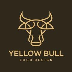 Yellow bull logo design inspiration
