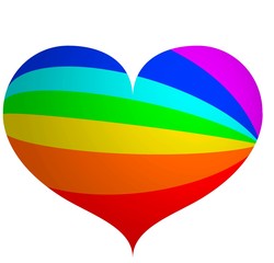 Colors of LGBT community, homosexuals, lesbians, transgender, bisexual, heart-a sign of love.vector image