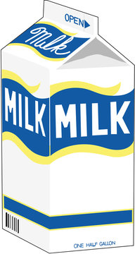 Milk Carton Vector Illustration