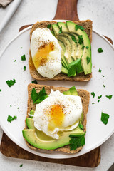 Poached Eggs and Avocado Sandwiches