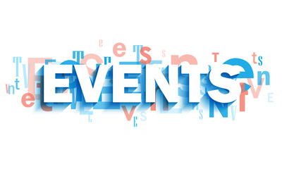 EVENTS colorful typography banner