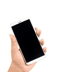 hand phone white background