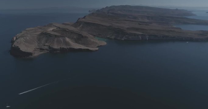 Aerial panoramics from Espiritu Santo Island, Baja California Sur, Mexico.