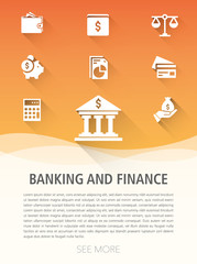 BANKING AND FINANCE ICON SET