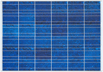 blue solar cell panels surface plate texture wall background.