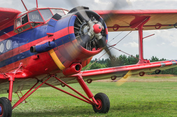 AN OLD GOOD CLASSIC PLANE - Preparations for recreational flights at the airport