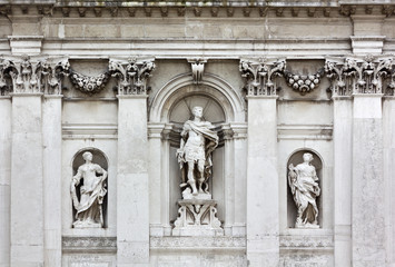 Detail of the Exterior of Santa Maria della Salute Church in Venice