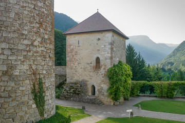 Fototapeta premium Thorens France 31-08-2007. Old medielval castle of Thorens in Haute Savoie in France.