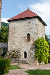 Fototapeta na wymiar Thorens France 31-08-2007. Old medielval castle of Thorens in Haute Savoie in France.