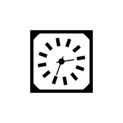Clock Icon Vector. Perfect Black pictogram illustration on white background. - Vector