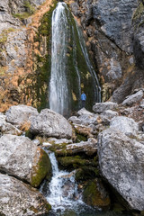 Grunas Waterfall in Theth, Albanian Alps