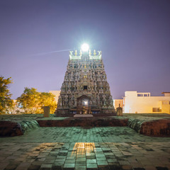 Lord Vishnu Koodal Azhagar Perumal Temple Tower, Madurai, Tamilnadu, India