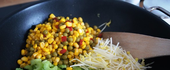 Mais, perennial celery,wok