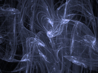 Nuclear energy, atoms and molecules, surge of energy, abstract 3d illustration.