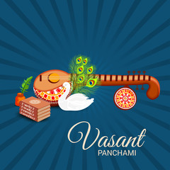 Vector illustration of a Background/Banner for Vasant Panchami