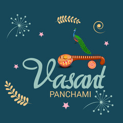 Vector illustration of a Background/Banner for Vasant Panchami