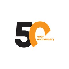 50 Year Anniversary Vector Template Design Illustration