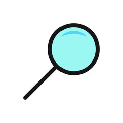 Magnifying glass icon, vector magnifier or loupe sign.	
