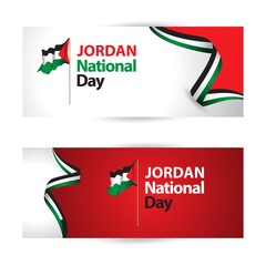 Jordan National Day Vector Template Design Illustration