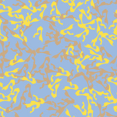 UFO camouflage of various shades of yellow, brown and blue colors