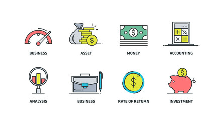 CASH FLOW ICON SET