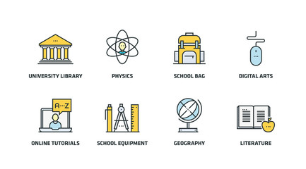 KNOWLEDGE IS POWER ICON SET