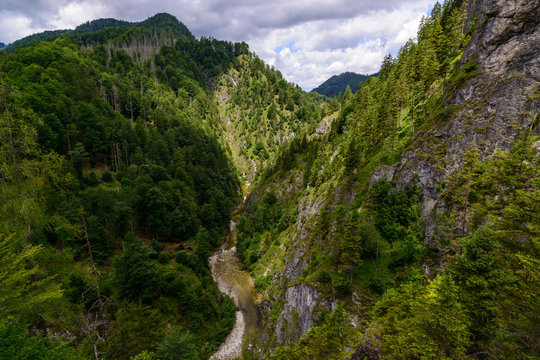 View to valley, reichraminger hintergebirge, kalkalpen, alps, austria