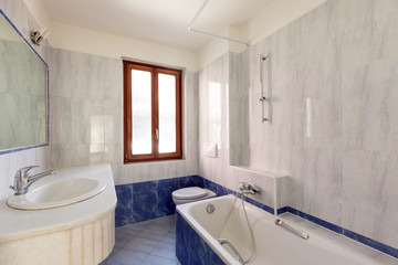 Bathroom in blue