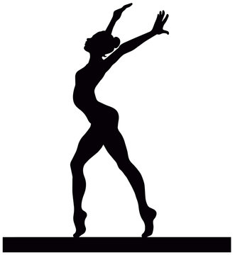 Gymnast Silhouette Beam Images – Browse 1,160 Stock Photos, Vectors, and  Video
