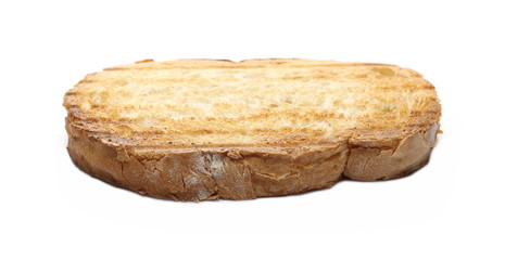 Toast slice isolated on white background