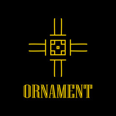 Geometric ornamental retro vintage art deco logo for design and decoration. Vintage retro ornamental deco art design. Retro art for beautiful design.