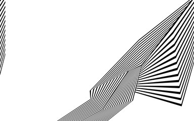 black and white stripe line abstract graphic optical art