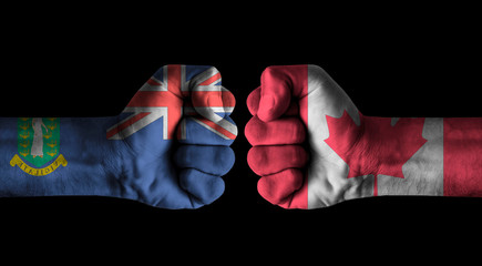 Fototapeta premium Brit virgin islands vs Canada