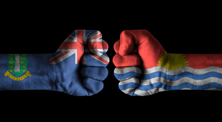 Fototapeta premium Brit virgin islands vs Kiribati