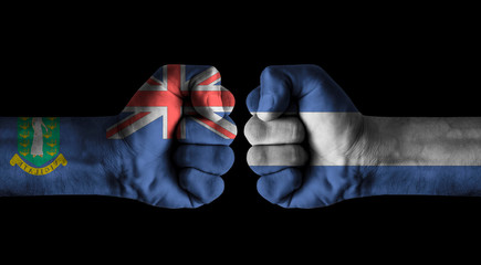 Fototapeta premium Brit virgin islands vs nicaragua