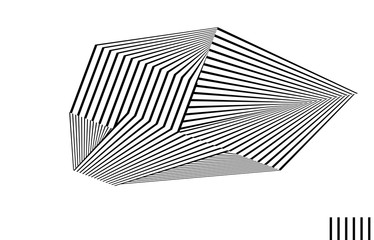 black and white stripe line abstract graphic optical art