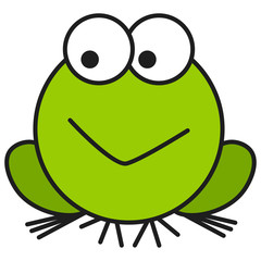 Frog in cartoon style