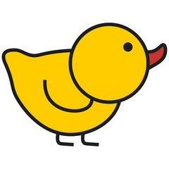 Duckling in a cartoon style