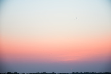 Sky sunset on evening nature background