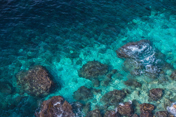 Obraz na płótnie Canvas Fantastic blue sea background. Mediterranean Sea, Malta, Europe. Beauty world